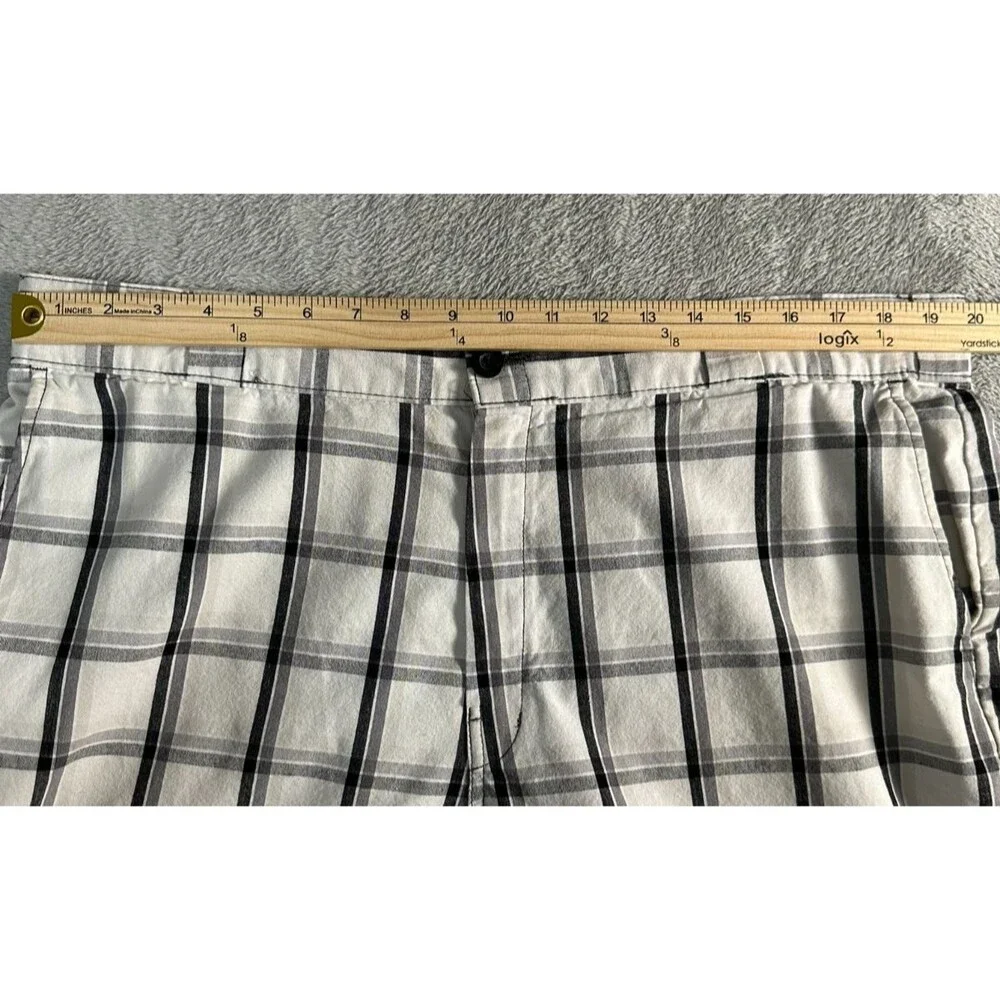 Dickies Plaid Cargo Shorts 40 Regular Fit Black Gray Workwear Outdoor‎ Casual
